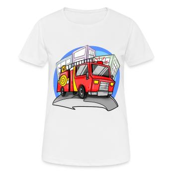 Fire brigade fire engine - Women's Breathable T-Shirt - white - Front - AI Model Female 172 dark (172cm)