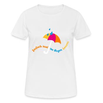 Dancing in the rain - Women's Breathable T-Shirt - white - Front - AI Model Female 172 dark (172cm)