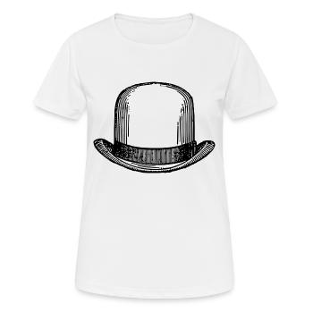 chapeau melon - T-shirt respirant Femme - blanc - Devant - AI Model Female 172 dark (172cm)