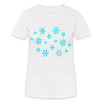Flocons de neige - T-shirt respirant Femme - blanc - Devant - AI Model Female 172 dark (172cm)