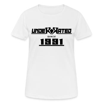 1991 anniversaire 31 ans sous-estimé - T-shirt respirant Femme - blanc - Devant - AI Model Female 172 dark (172cm)