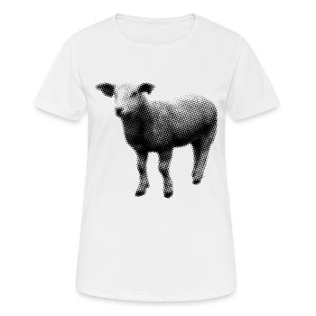 agneau - T-shirt respirant Femme - blanc - Devant - AI Model Female 172 dark (172cm)