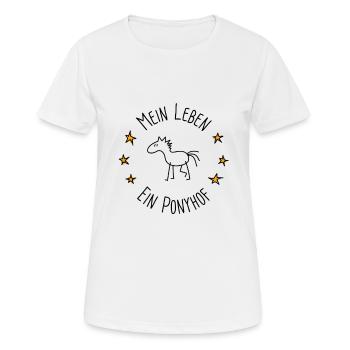 Mein Leben Ein Ponyhof - Frauen T-Shirt atmungsaktiv - Weiß - Vorne - AI Model Female 172 dark (172cm)