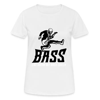 Gitarre, E-Gitarre, Bass, Geschenk, Geschenkidee - Frauen T-Shirt atmungsaktiv - Weiß - Vorne - AI Model Female 172 dark (172cm)