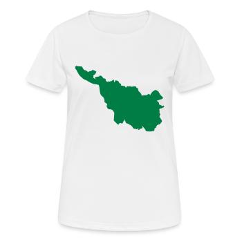 Brême - T-shirt respirant Femme - blanc - Devant - AI Model Female 172 dark (172cm)