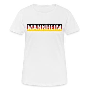 MANNHEIM MANNHEIMER GERMANY HEIMATLIEBE HEIMAT - Women's Breathable T-Shirt - white - Front - AI Model Female 172 dark (172cm)