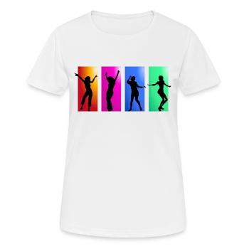 ballerina ballett dance dancer tanz taenzer yoga45 - Frauen T-Shirt atmungsaktiv - Weiß - Vorne - AI Model Female 172 dark (172cm)
