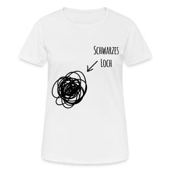 Schwarzes Loch 1c - Frauen T-Shirt atmungsaktiv - Weiß - Vorne - AI Model Female 172 dark (172cm)