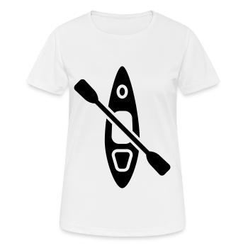 Kanu icon - Frauen T-Shirt atmungsaktiv - Weiß - Vorne - AI Model Female 172 dark (172cm)