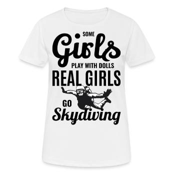 Skydiving Skydive Parachuting Skydiver - Women's Breathable T-Shirt - white - Front - AI Model Female 172 dark (172cm)