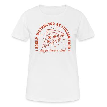Pizza spécialités italiennes vintage 80s aesthetic - T-shirt respirant Femme - blanc - Devant - AI Model Female 172 dark (172cm)