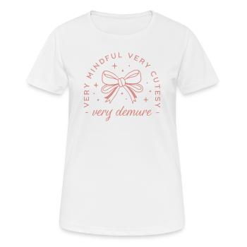 Very demure very mindful coquette aesthetic - T-shirt respirant Femme - blanc - Devant - AI Model Female 172 dark (172cm)