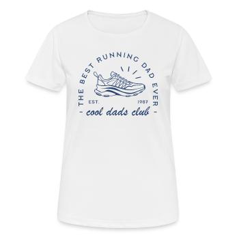 Papa run running le meilleur coureur course à pied - T-shirt respirant Femme - blanc - Devant - AI Model Female 172 dark (172cm)