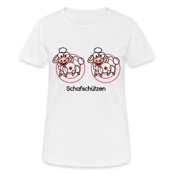 Schafschützen #Schafmania - Frauen T-Shirt atmungsaktiv - Weiß - Vorne - AI Model Female 172 dark (172cm)