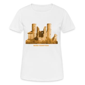 Hanstein Burg Ruine Eichsfeld Bornhagen Thüringen - Frauen T-Shirt atmungsaktiv - Weiß - Vorne - AI Model Female 172 dark (172cm)