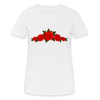 roses - T-shirt respirant Femme - blanc - Devant - AI Model Female 172 dark (172cm)