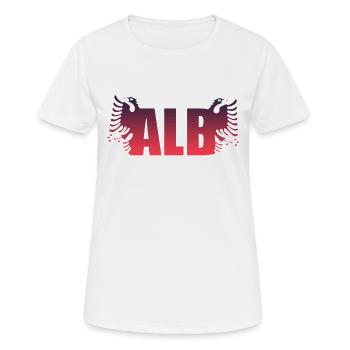 ALB- Albaner - Albanien - Frauen T-Shirt atmungsaktiv - Weiß - Vorne - AI Model Female 172 dark (172cm)