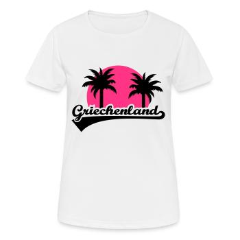 Griechenland - Frauen T-Shirt atmungsaktiv - Weiß - Vorne - AI Model Female 172 dark (172cm)