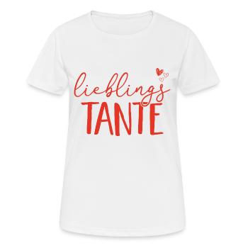 Lieblings Tante - Schwester Geschenk Liebe Familie - Frauen T-Shirt atmungsaktiv - Weiß - Vorne - AI Model Female 172 dark (172cm)