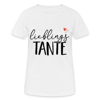 Lieblings Tante - Schwester Geschenk Liebe Familie - Frauen T-Shirt atmungsaktiv - Weiß - Vorne - AI Model Female 172 dark (172cm)