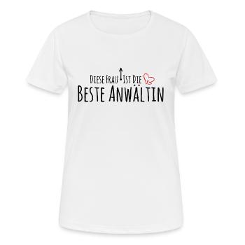 Beste Anwältin - Frauen T-Shirt atmungsaktiv - Weiß - Vorne - AI Model Female 172 dark (172cm)