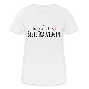Beste Trauzeugin - Frauen T-Shirt atmungsaktiv - Weiß - Vorne - AI Model Female 172 dark (172cm)