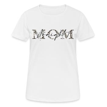 Maman « maman léopard droit » maman - T-shirt respirant Femme - blanc - Devant - AI Model Female 172 dark (172cm)