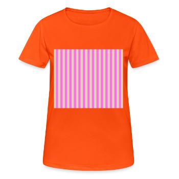 Stripes Beige Rosa - Women's Breathable T-Shirt - neon orange - Front - AI Model Female 172 dark (172cm)