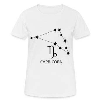 Horoscope Constellation du Capricorne Capricorne - T-shirt respirant Femme - blanc - Devant - AI Model Female 172 dark (172cm)