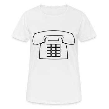 téléphone téléphone mobile retro10 radio téléphone mobile - T-shirt respirant Femme - blanc - Devant - AI Model Female 172 dark (172cm)