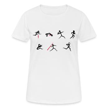 Track & Field, Heptathlon - Women's Breathable T-Shirt - white - Front - AI Model Female 172 dark (172cm)