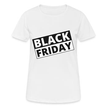 black friday - Frauen T-Shirt atmungsaktiv - Weiß - Vorne - AI Model Female 172 dark (172cm)