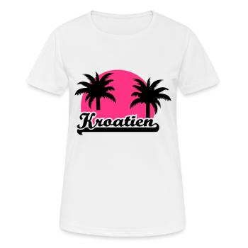 Kroatien - Frauen T-Shirt atmungsaktiv - Weiß - Vorne - AI Model Female 172 dark (172cm)