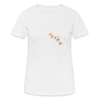 Blumenkranz aus Margeriten - Frauen T-Shirt atmungsaktiv - Weiß - Vorne - AI Model Female 172 dark (172cm)