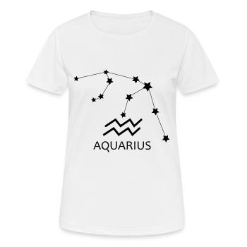 Horoscope Constellation du Verseau Verseau - T-shirt respirant Femme - blanc - Devant - AI Model Female 172 dark (172cm)