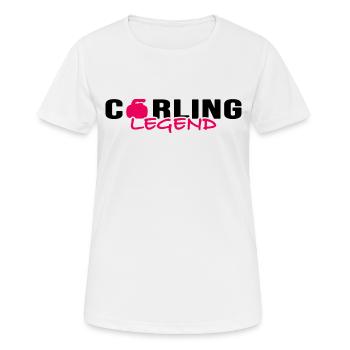 Curling, Curling, Curler, Curling Légende - T-shirt respirant Femme - blanc - Devant - AI Model Female 172 dark (172cm)
