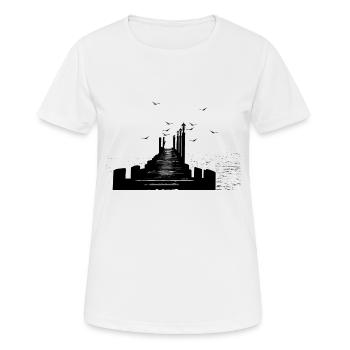 Meer - Frauen T-Shirt atmungsaktiv - Weiß - Vorne - AI Model Female 172 dark (172cm)