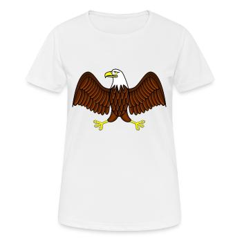 eagle eagle buzzard falcon habicht hawk falcon8 - Women's Breathable T-Shirt - white - Front - AI Model Female 172 dark (172cm)