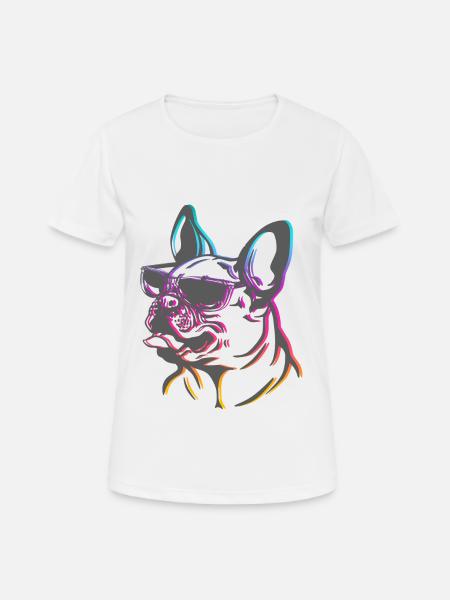 Bulldog Lunettes de soleil Cool - T-shirt respirant Femme - blanc