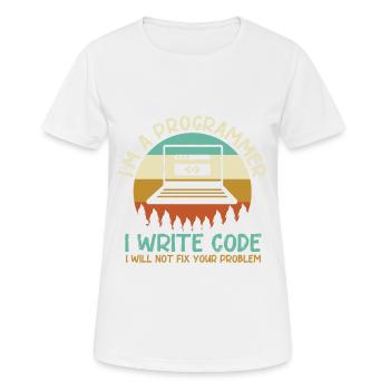 Programmer Code Coding - Women's Breathable T-Shirt - white - Front - AI Model Female 172 dark (172cm)