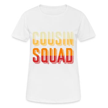 Cousin Squad Cousinen Verwandte Familie - Frauen T-Shirt atmungsaktiv - Weiß - Vorne - AI Model Female 172 dark (172cm)