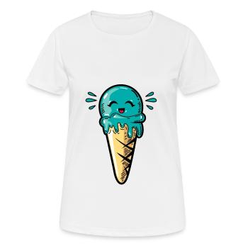 Kawaii glaçons boule - T-shirt respirant Femme - blanc - Devant - AI Model Female 172 dark (172cm)
