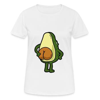 Lustige Avocado Po Hintern Popo - Frauen T-Shirt atmungsaktiv - Weiß - Vorne - AI Model Female 172 dark (172cm)