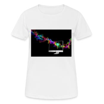 computer - Frauen T-Shirt atmungsaktiv - Weiß - Vorne - AI Model Female 172 dark (172cm)