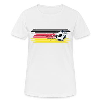 Football Fan Allemagne Terrain de football - T-shirt respirant Femme - blanc - Devant - AI Model Female 172 dark (172cm)