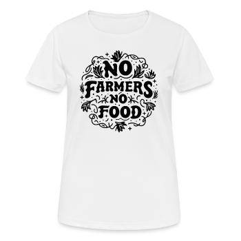 Pas d’agriculteurs pas de nourriture - T-shirt respirant Femme - blanc - Devant - AI Model Female 172 dark (172cm)