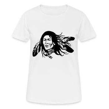 indian indianer american tent zelt teepee tomahawk - Frauen T-Shirt atmungsaktiv - Weiß - Vorne - AI Model Female 172 dark (172cm)