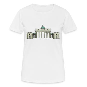 Brandenburger Tor BERLIN - Frauen T-Shirt atmungsaktiv - Weiß - Vorne - AI Model Female 172 dark (172cm)