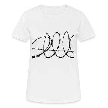 Stacheldraht - Frauen T-Shirt atmungsaktiv - Weiß - Vorne - AI Model Female 172 dark (172cm)