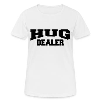 Hug Dealer - T-shirt respirant Femme - blanc - Devant - AI Model Female 172 dark (172cm)